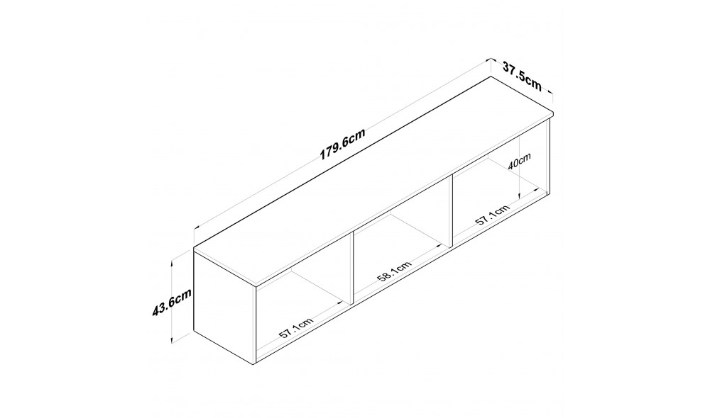 Comoda multifunctional EA103 - 2387 179 x 43 x 37 cm