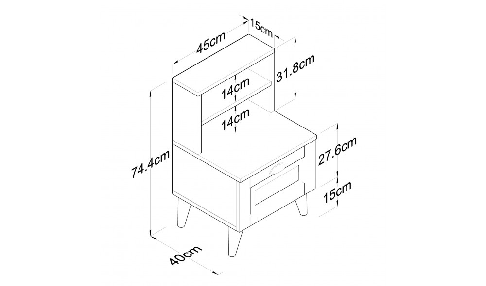 Noptiera BD105 - 2785 45 x 74 x 40 cm