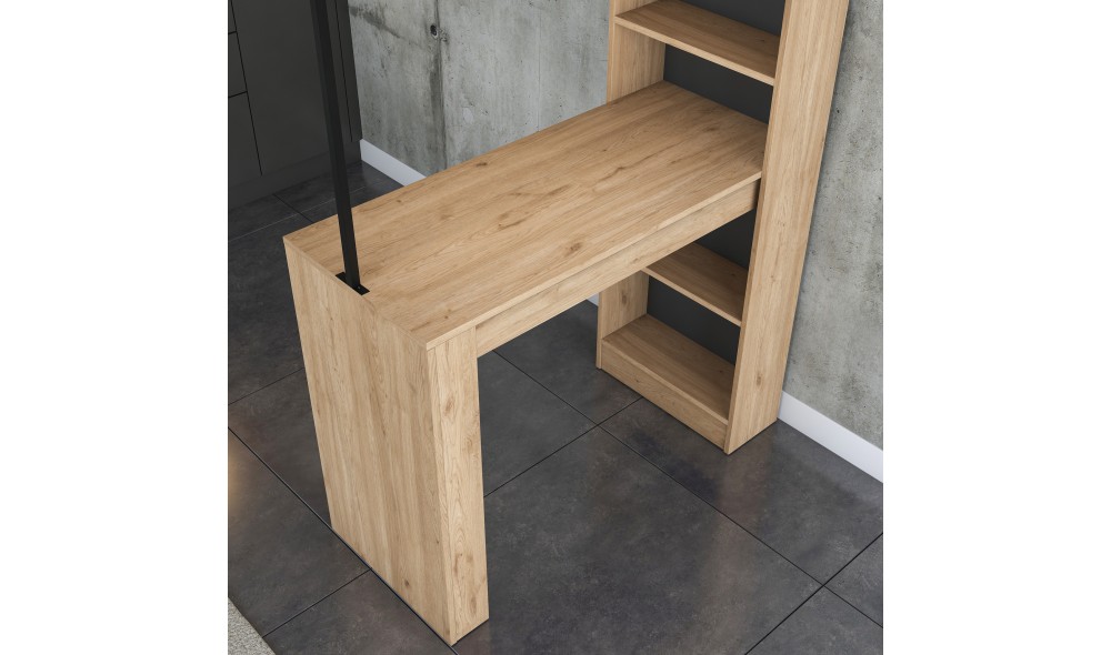 Masa de sufragerie, JA117 - 3173, Nuc de pereteNegru, 120 x 199 x 56 cm