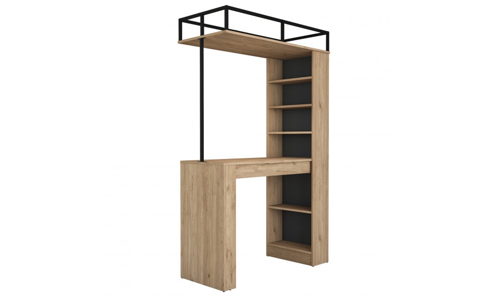 Masa de sufragerie, JA117 - 3173, Nuc de pereteNegru, 120 x 199 x 56 cm