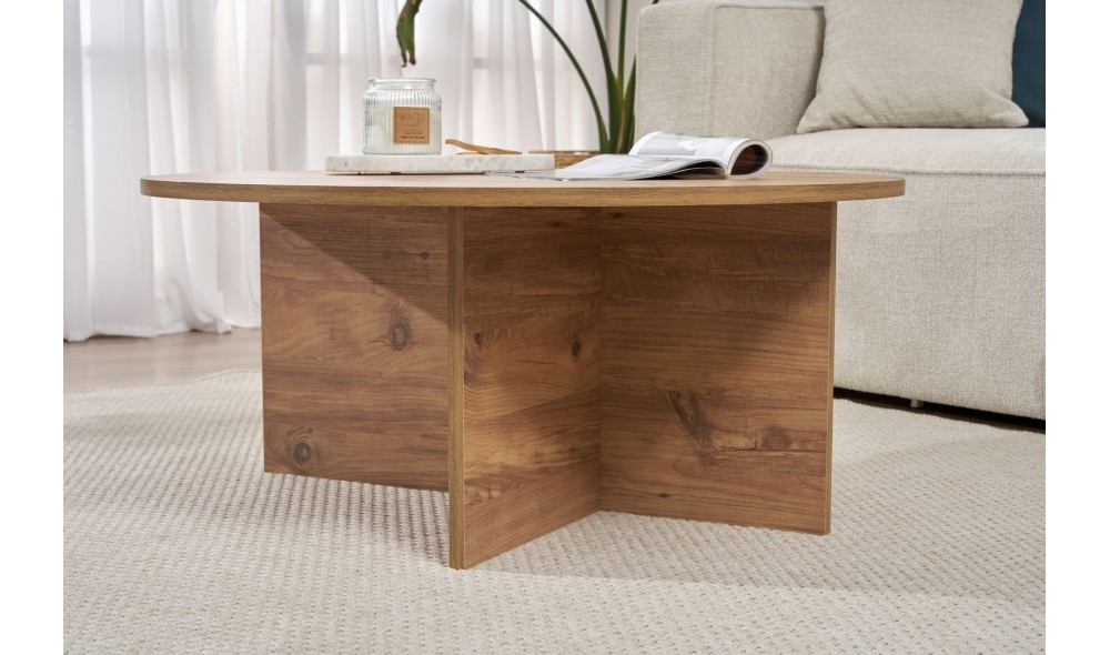 Masuta de cafea, Soleil - Atlantic Pine, 90 x 40 x 90 cm