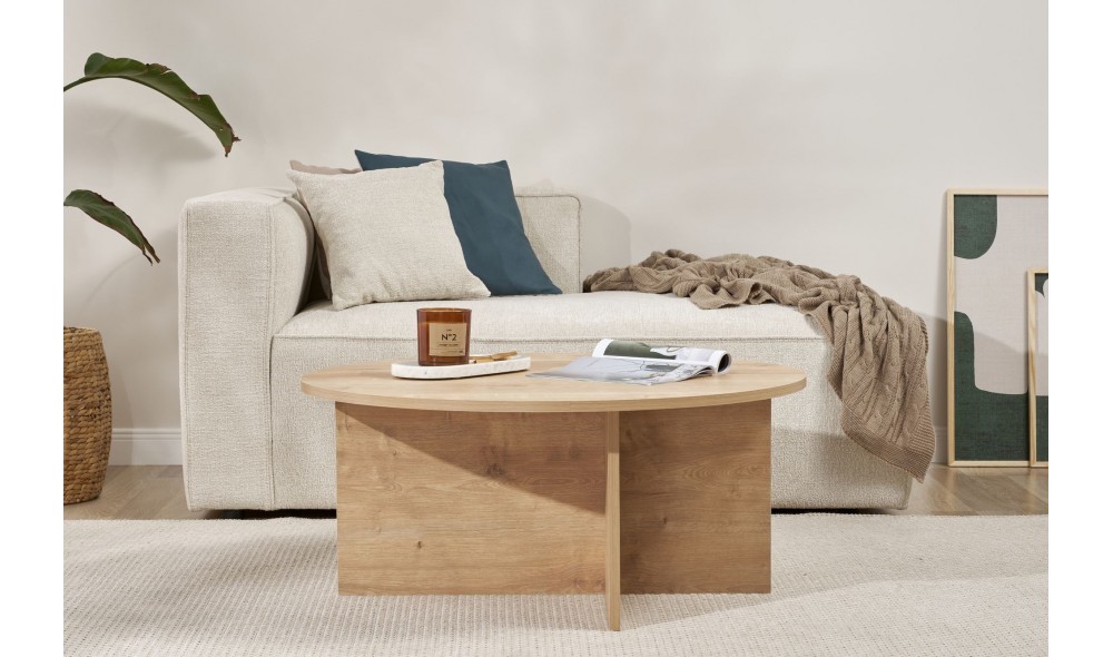 Masuta de cafea, Soleil - Sapphire Oak, 90 x 40 x 90 cm