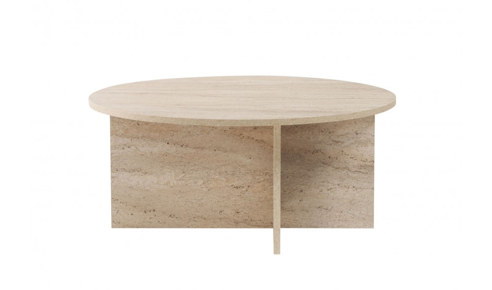 Masuta de cafea, Soleil - Travertine, 90 x 40 x 90 cm