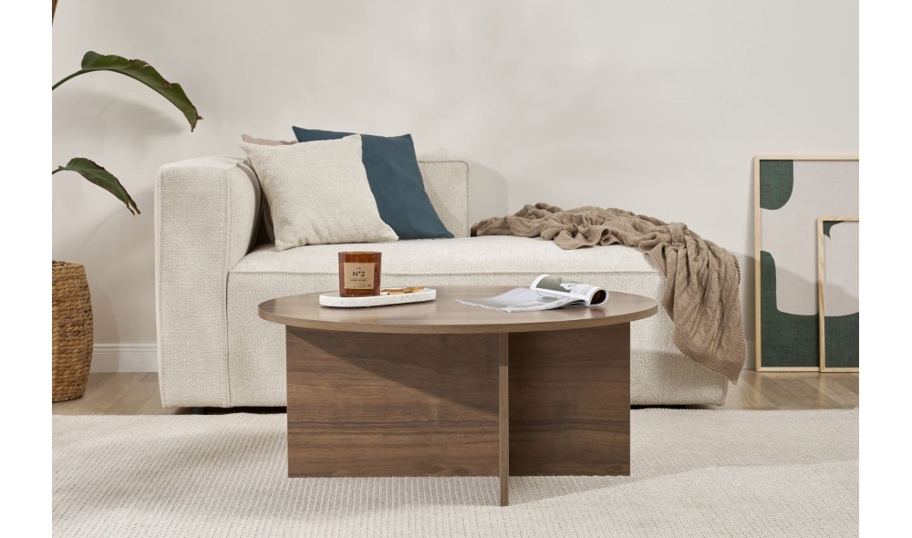 Masuta de cafea, Soleil - Venezia Walnut, 90 x 40 x 90 cm