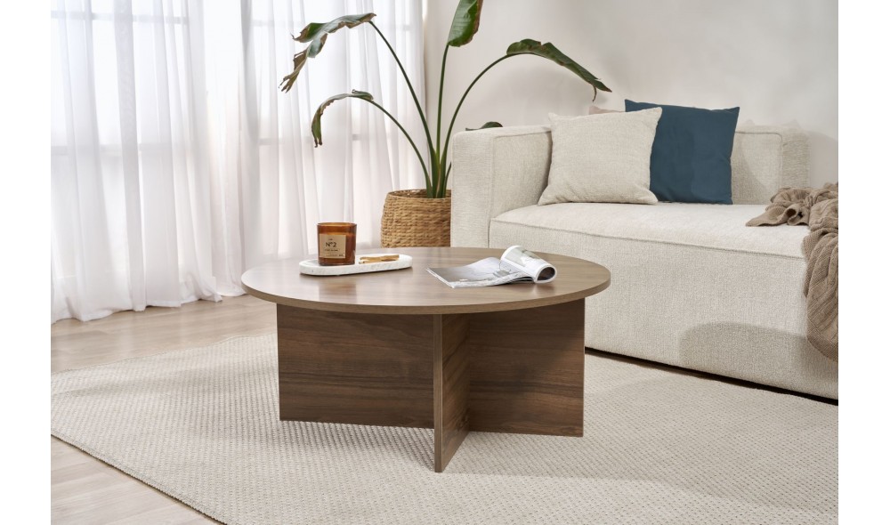 Masuta de cafea, Soleil - Venezia Walnut, 90 x 40 x 90 cm