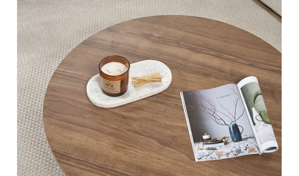 Masuta de cafea, Soleil - Venezia Walnut, 90 x 40 x 90 cm