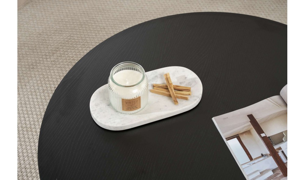 Masuta de cafea, Soleil - Wood Black, 90 x 40 x 90 cm