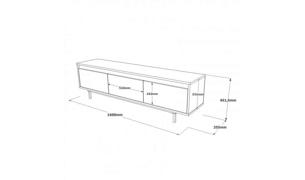 Suport TV LV1-RL 160 x 45 x 35 cm