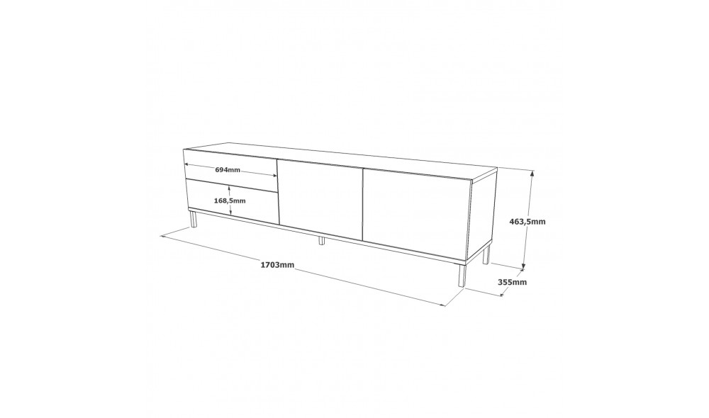 Suport TV LV6-RL 170 x 46 x 35 cm