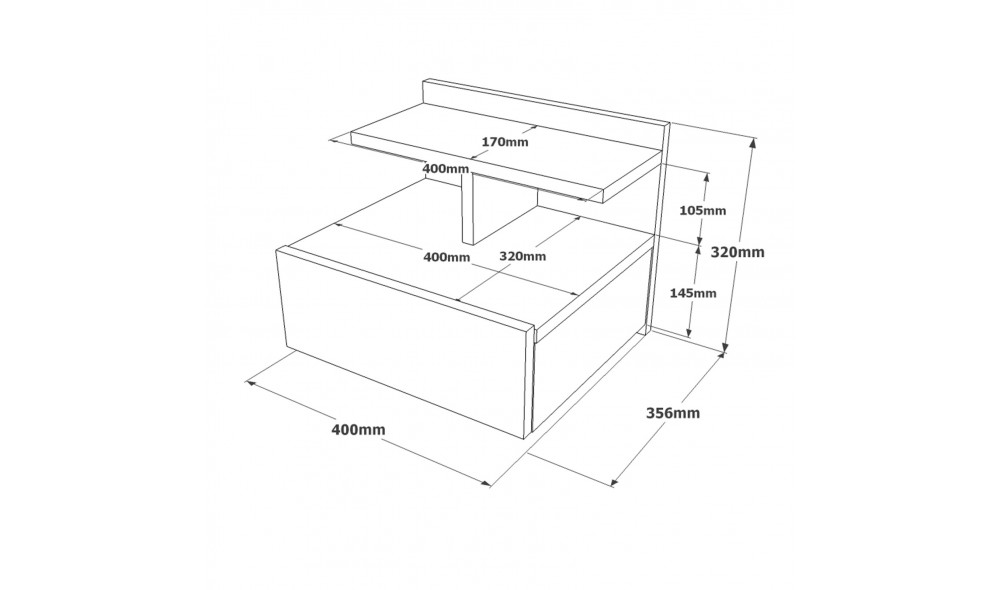 Noptiera LV28-RT 40 x 32 x 35 cm