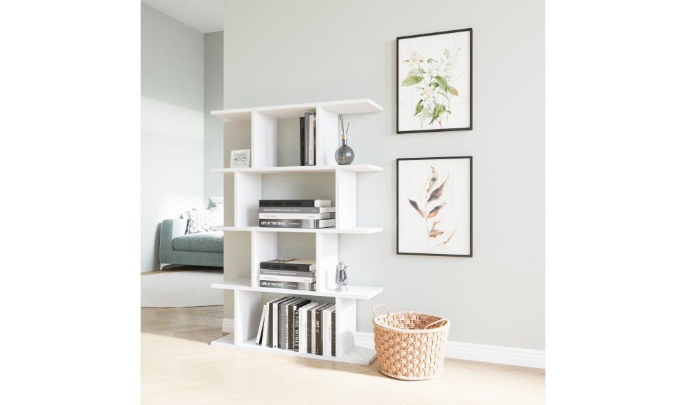 Raft pentru carti, Harmon, Alb, 90 x 127 x 25 cm