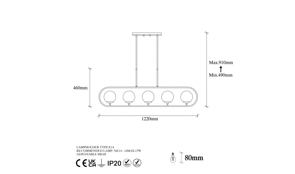 Candelabru Bijuterie - 10620 122 x 49 x 15 cm