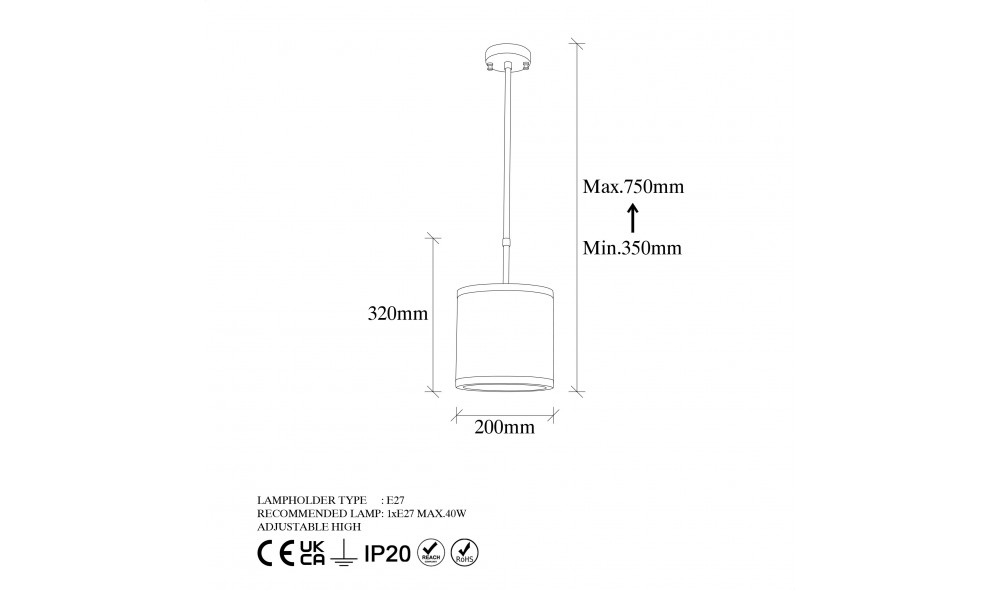 Candelabru Calea - 11615 20 x 35 x 20 cm