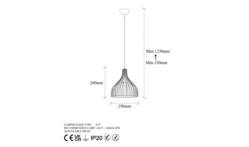 Candelabru Cafu - 11566 25 x 123 x 25 cm