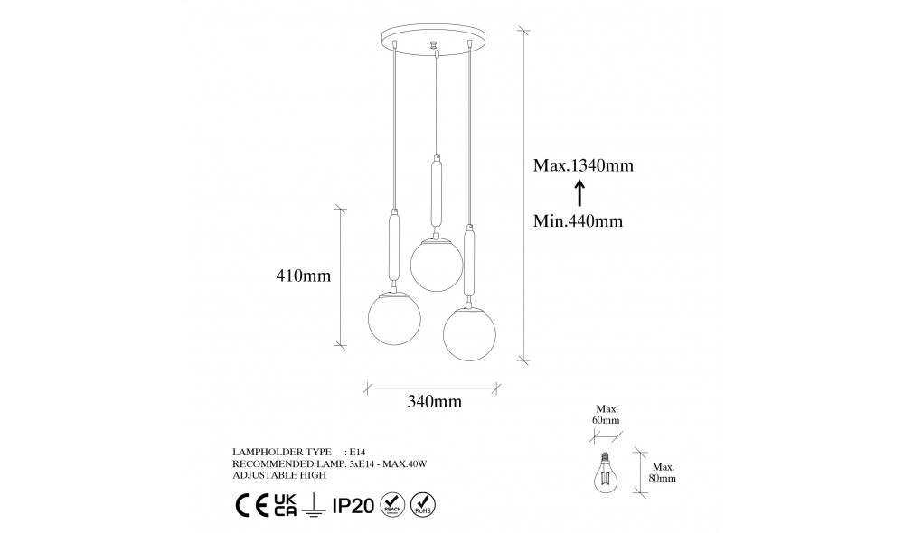 Candelabru Regele - 11469 34 x 134 x 34 cm