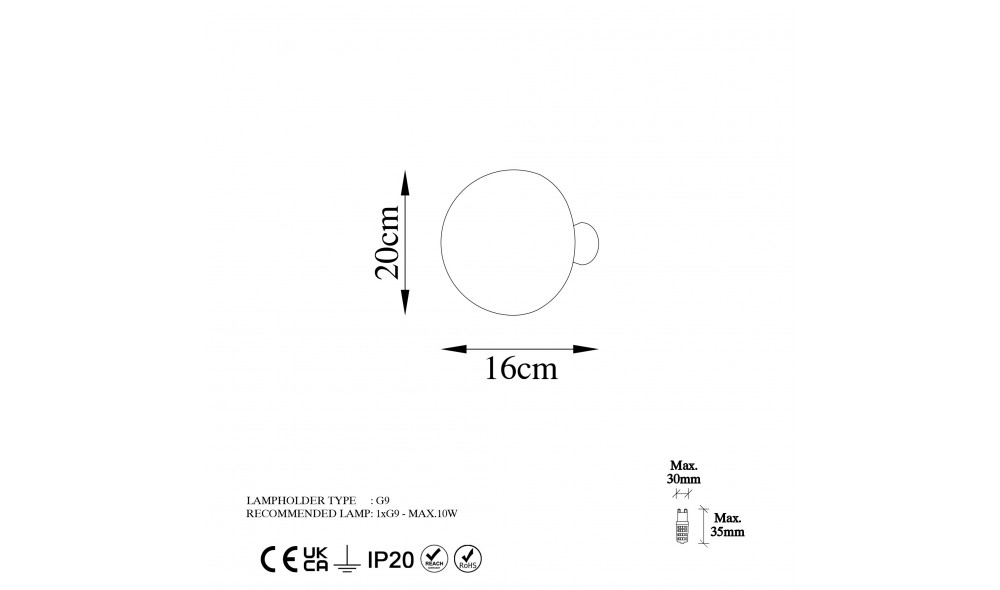 Lampa de perete Fungica - 13362