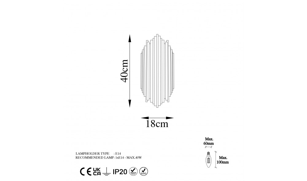 Lampa de perete Kara - 13345