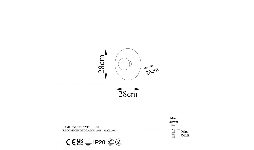 Lampa de perete Kurt - 13350