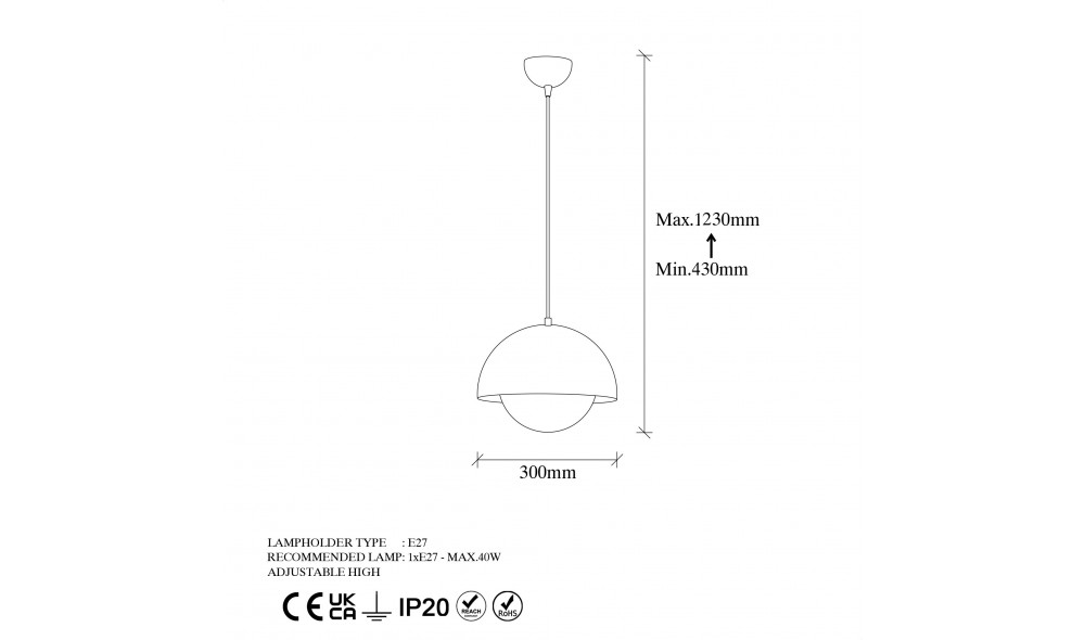 Candelabru Camgoz - 11029 30 x 108 x 30 cm