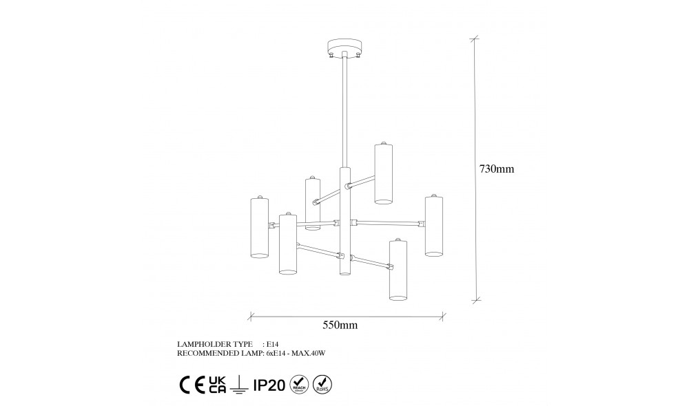 Candelabru Gharib - 13267 55 x 73 x 55 cm