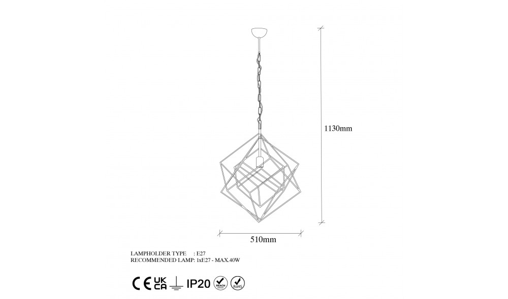 Candelabru Pana la - 13254 51 x 113 x 51 cm