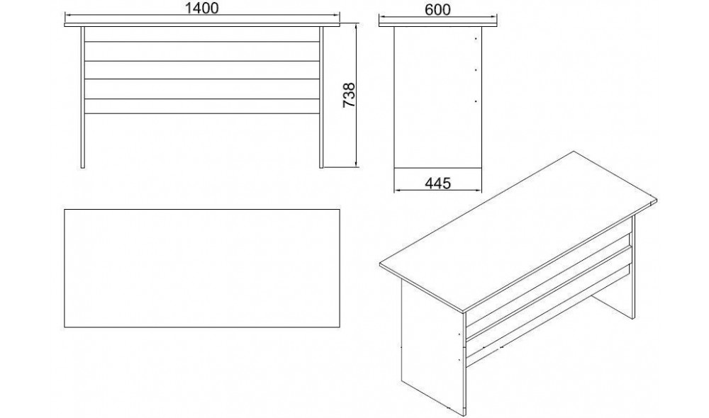 Birou de studiu VO1-OB 140 x 73 x 60 cm