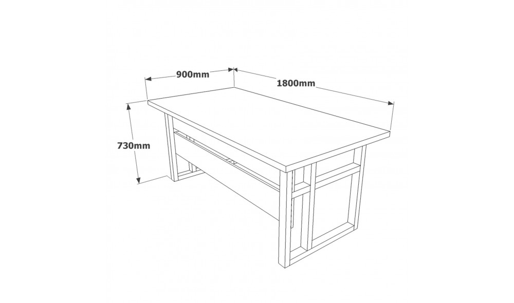 Birou de studiu MN01-BA 180 x 73 x 90 cm