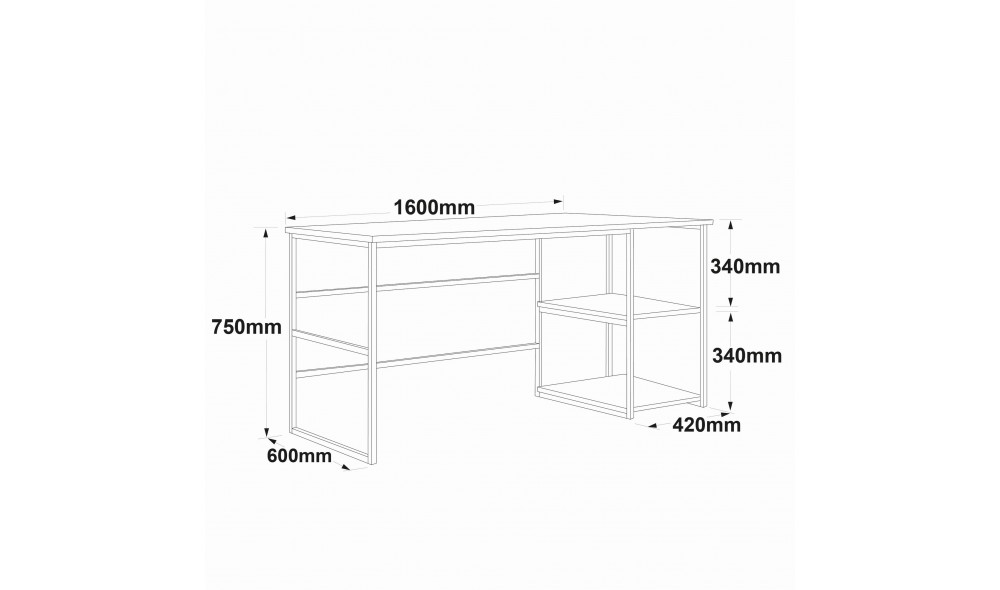 Birou de studiu VG28-A 160 x 75 x 60 cm