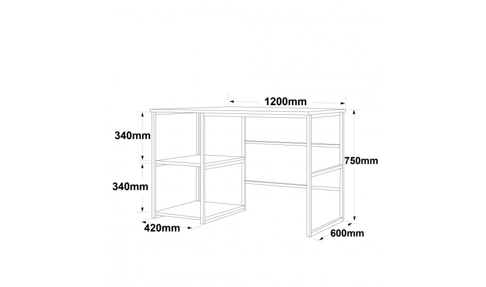 Birou de studiu VG23-GE 120 x 75 x 60 cm