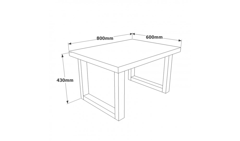 Masuta de cafea MN02-BA 80 x 43 x 60 cm