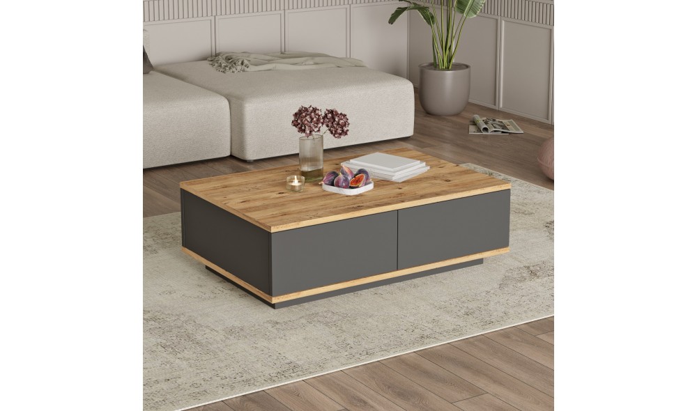 Masuta de cafea, FR14-AA, Pinul AtlanticAntracit, 90 x 29 x 60 cm