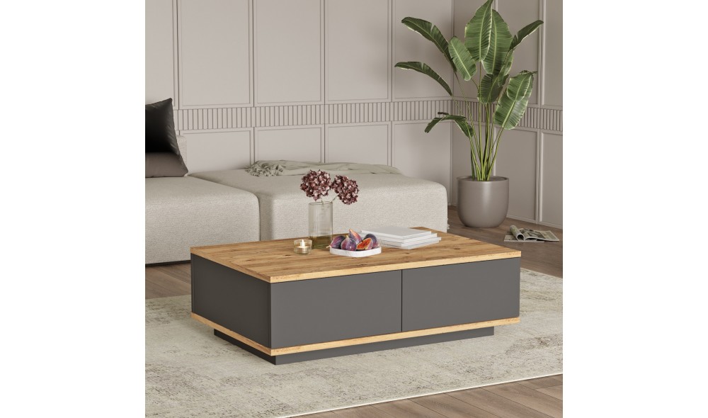 Masuta de cafea, FR14-AA, Pinul AtlanticAntracit, 90 x 29 x 60 cm