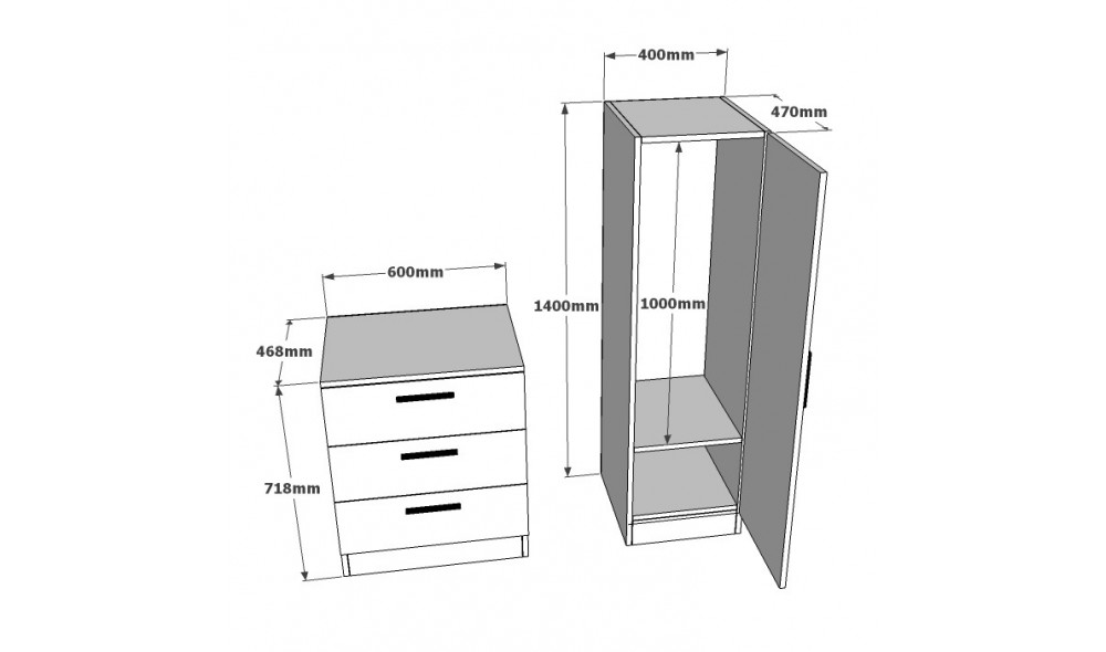 Comoda multifunctional CC6-W 60 x 140 x 47 cm