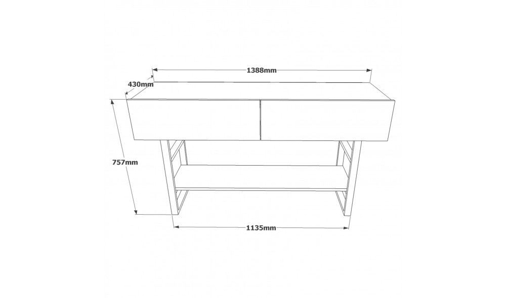 Consola ML24-A 139 x 75 x 43 cm