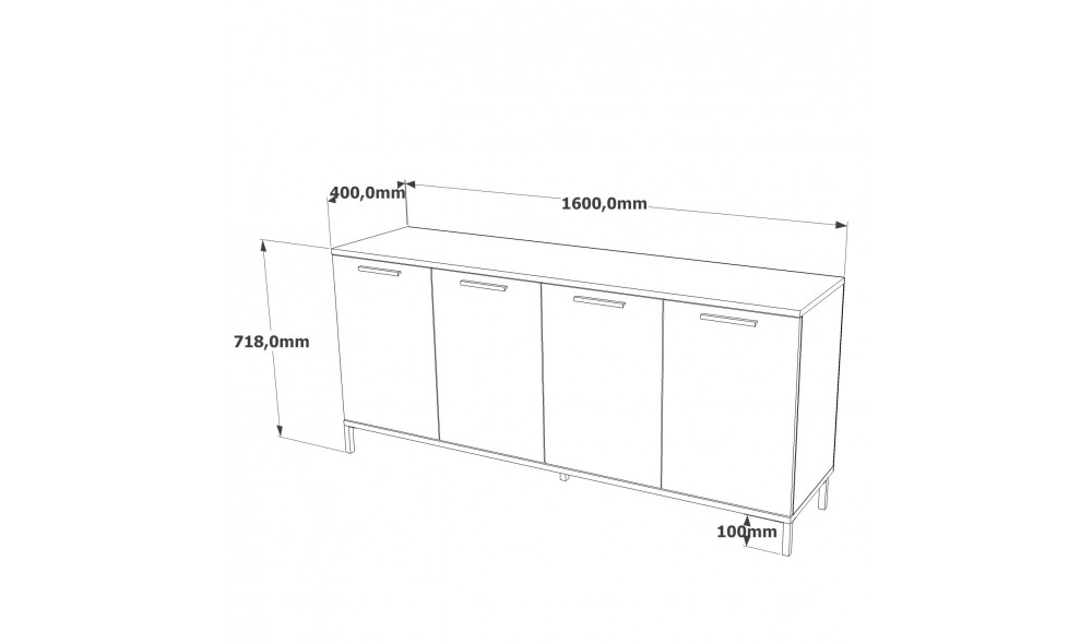 Consola RL4-AA 160 x 71 x 40 cm