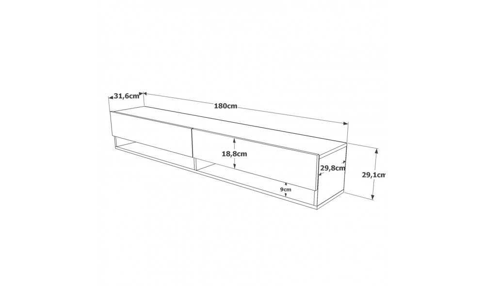 Suport TV FR9-AW 180 x 29 x 31 cm
