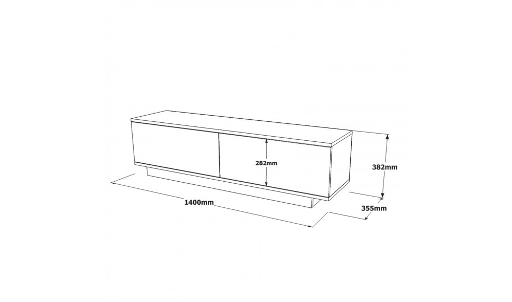 Suport TV FN1-W 140 x 38 x 35 cm