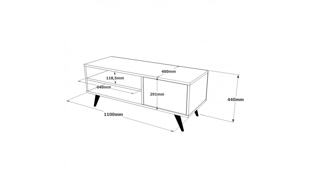 Suport TV CD1-A 110 x 44 x 40 cm