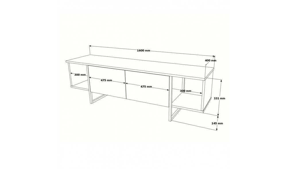 Suport TV VG30-GE 160 x 47 x 40 cm