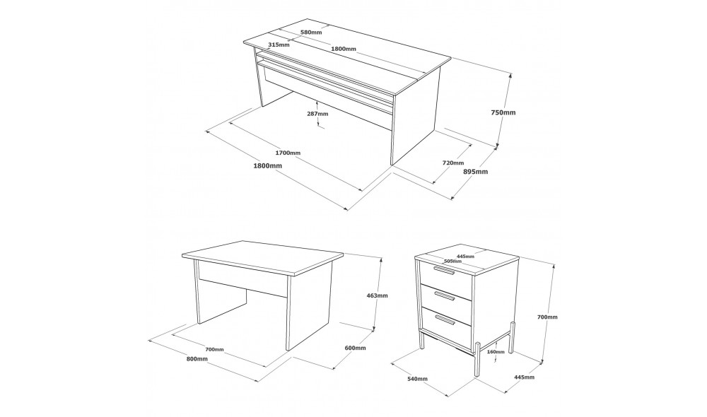 Set de mobilier de birou VS7-CGA