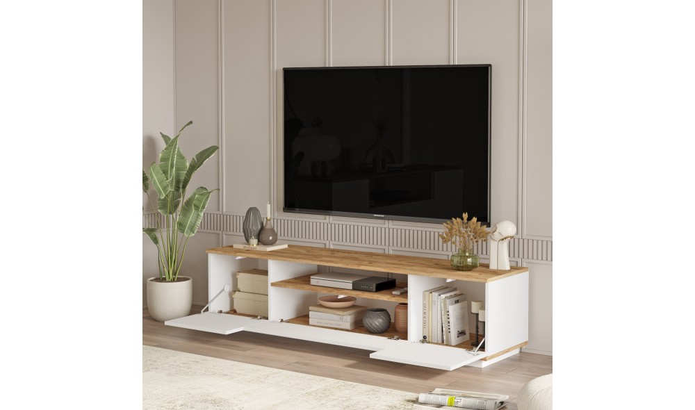 Set Mobila Sufragerie, Fr18-Aw, Pinul AtlanticAlb, 180 x 45 x 45 cm