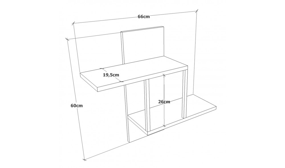 Raft de perete VG14-A 66 x 60 x 19 cm