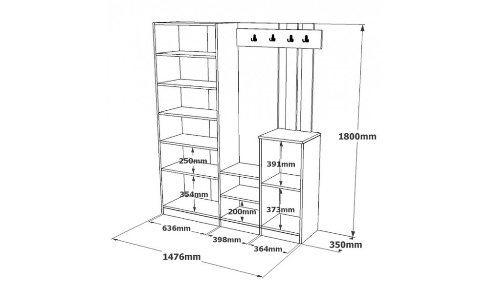 Sala Stand DD8-AA 147 x 179 x 37 cm