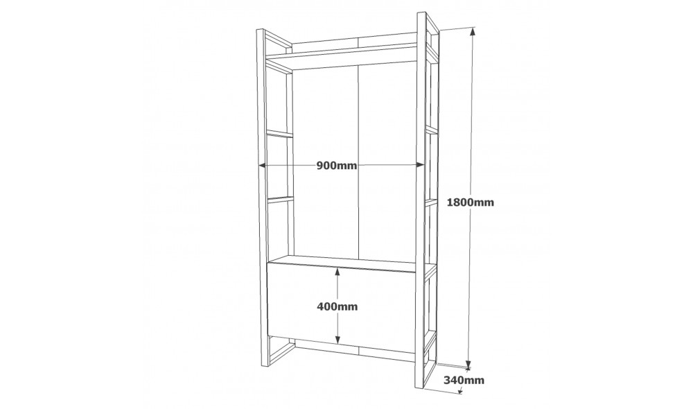 Sala Stand ML13-A 90 x 180 x 34 cm