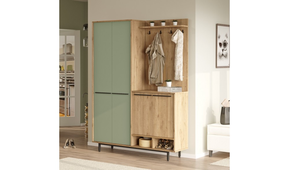 Antreu, OS1-SY, StejarVerde, 147 x 196 x 36 cm