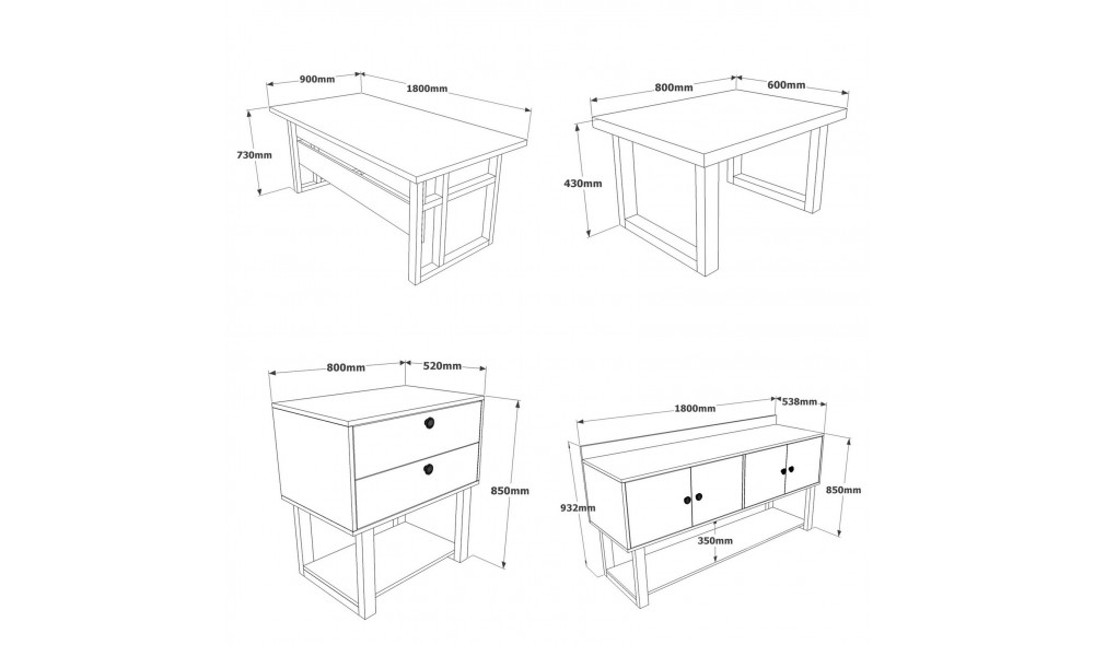 Set de mobilier de birou MN10-BA