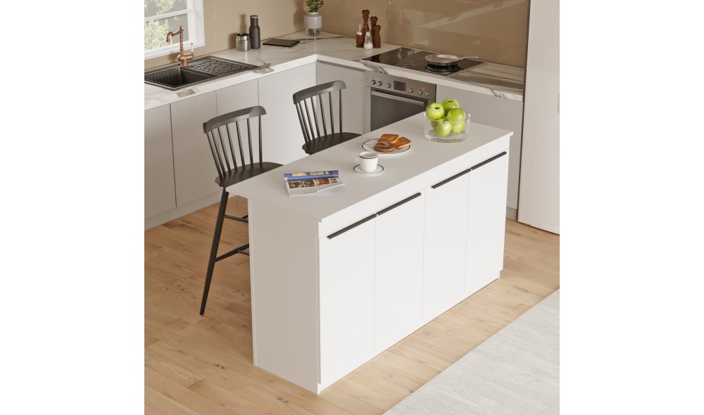 Masa de bucatarie, OR1-W, Alb, 160 x 90 x 60 cm