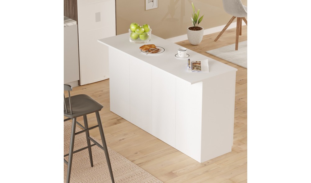 Masa de bucatarie, OR1-W, Alb, 160 x 90 x 60 cm
