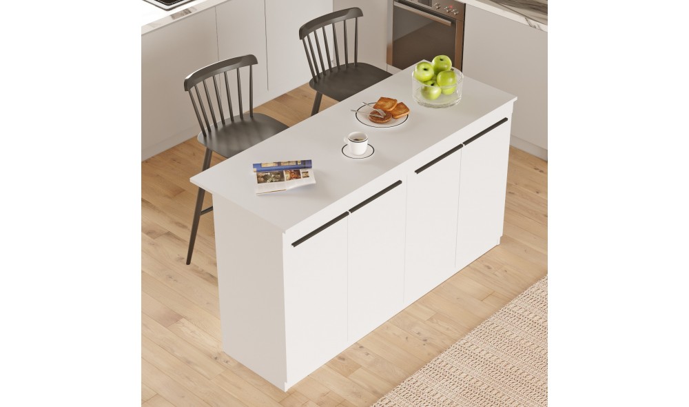 Masa de bucatarie, OR1-W, Alb, 160 x 90 x 60 cm