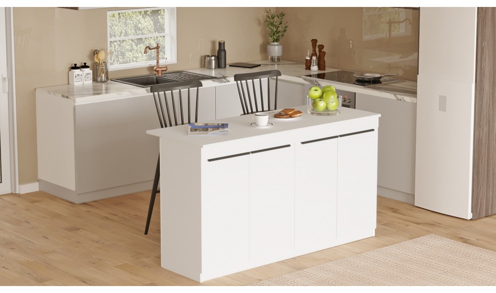 Masa de bucatarie, OR1-W, Alb, 160 x 90 x 60 cm